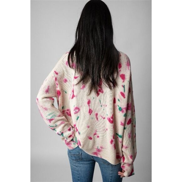 Zadig and Voltaire Markus Cashmere pink tie dye sweater - Picture 4 of 11